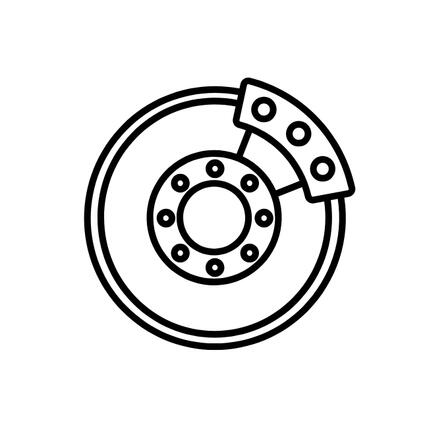 Icon illustrating brake services & repairs at Castrol Auto Service Northcliff.