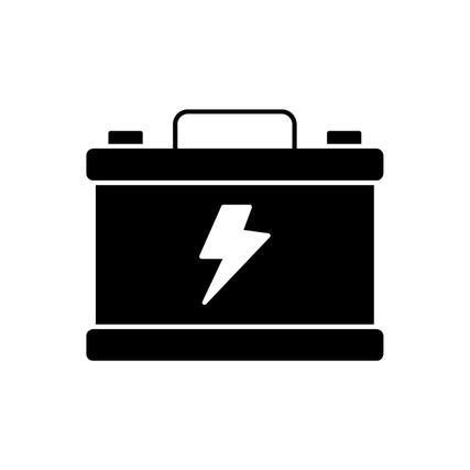 Icon illustrating battery checks and replacements at Castrol Auto Service Northcliff.