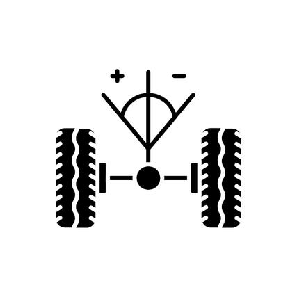 Icon illustrating wheel balancing and alignment at Castrol Auto Service Northcliff.