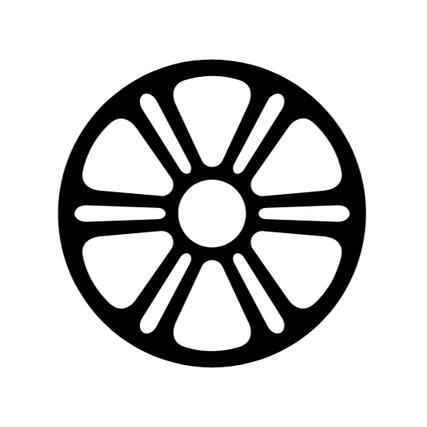 Icon illustrating a car rim, to represent that rim repairs are done at Castrol Auto Service Northcliff.